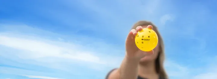 Diadem pickleball balls banner